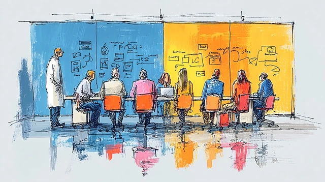 Team Meeting Emotional Realities Art