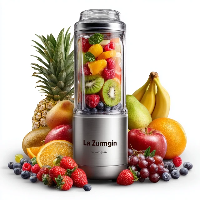La Zumgin Blender with Fresh Fruits Smoothie