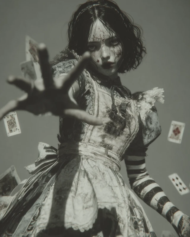 Alice in Wonderland: Dark Hyperrealistic Photo
