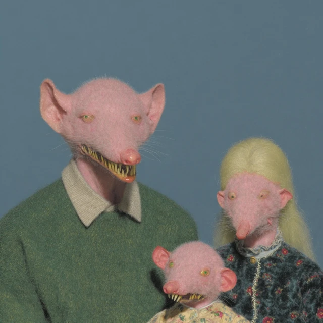 Creepy Rat Family Portrait Art