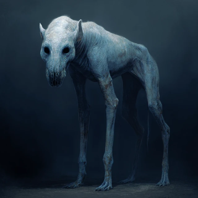 Horror Creature Ghoul Quadruped Concept Art