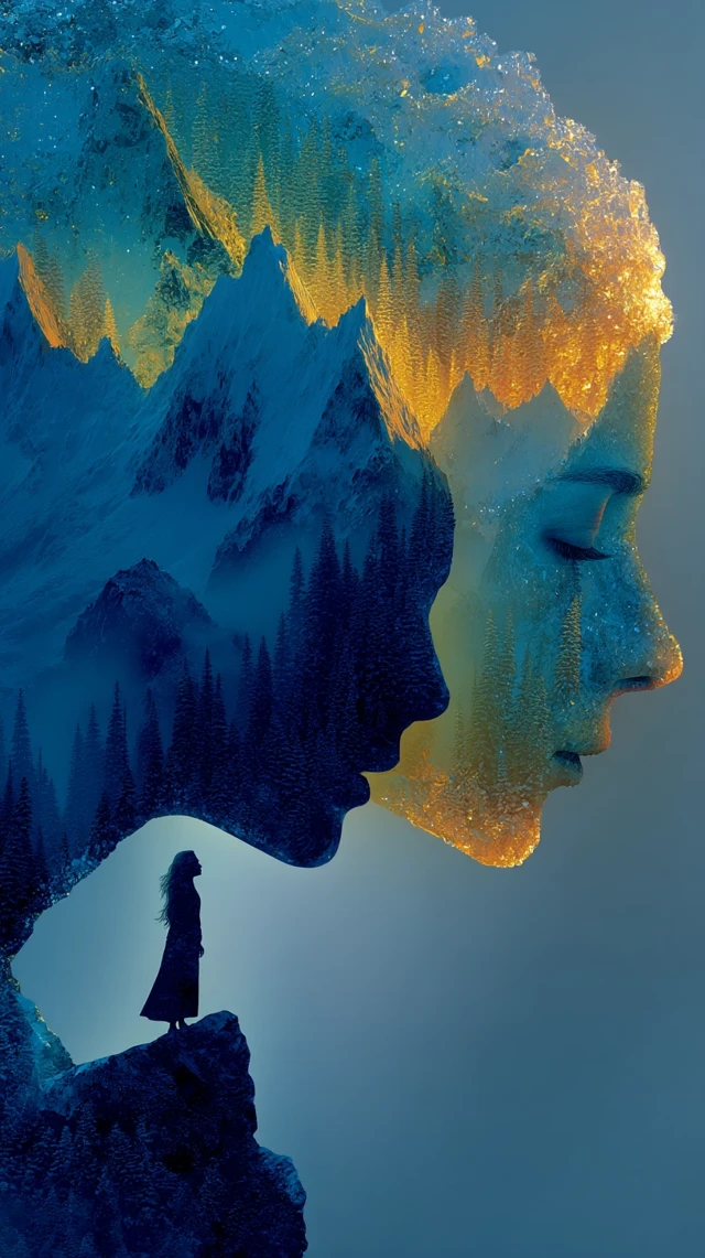 Mountain Faces 3D Artwork