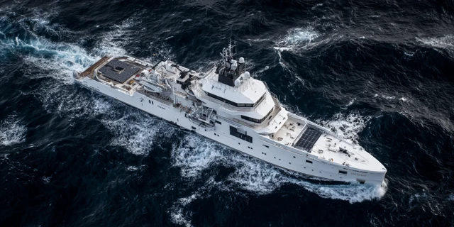 Superyacht in Lofoten Islands Research Vessel