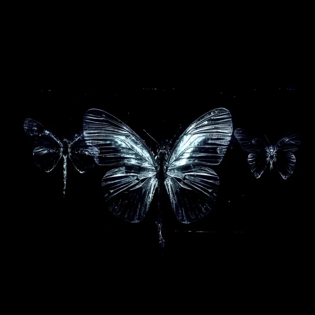 Mysterious Butterflies in Black and White