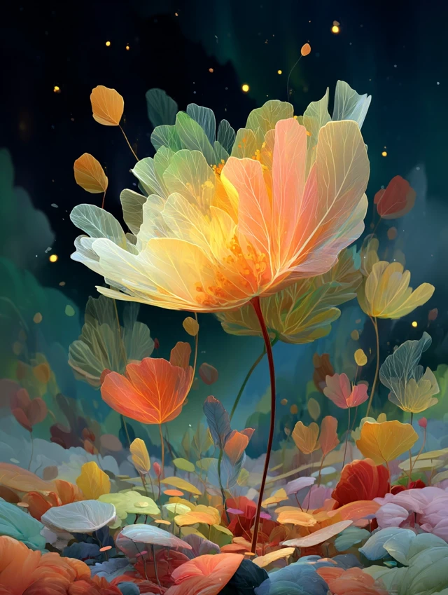 Glowing Organism in a Fantastical Realm