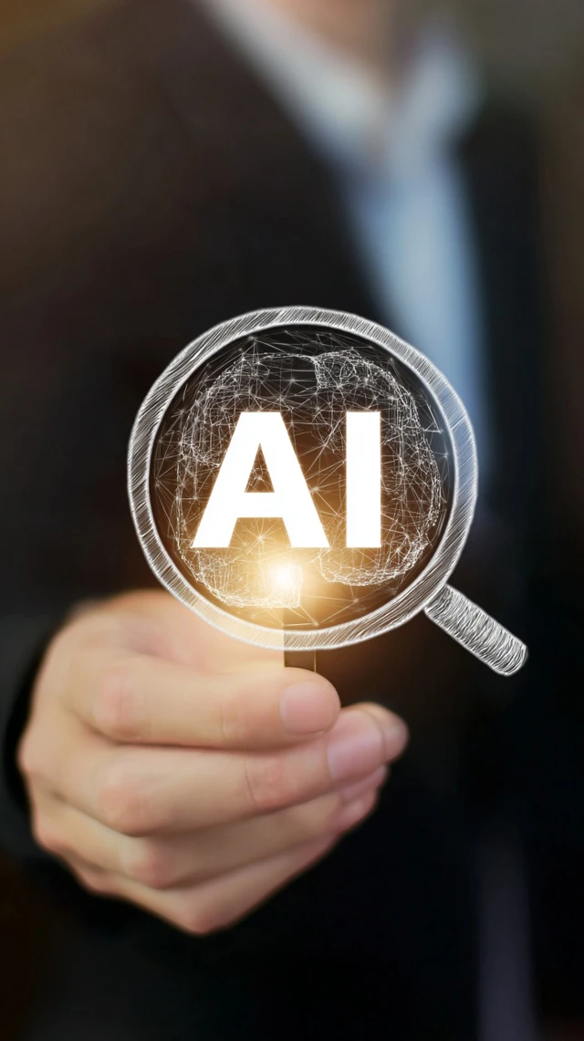 AI Hologram on Hand Business and Technology