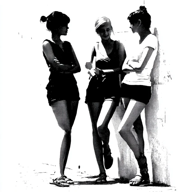 Indian Women Silhouette Laughing Together