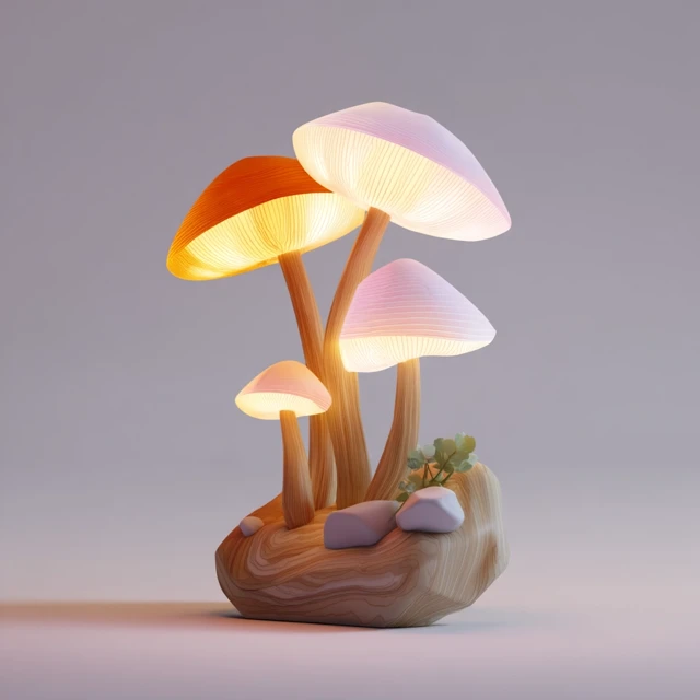 Mushroom Desk Lamp 3D Model