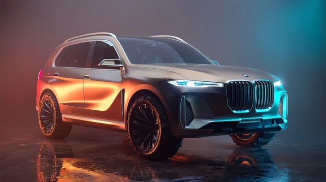 Futuristic BMW SUV Concept Car Luxury Automotive Design