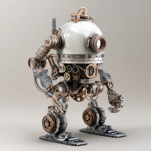 Steampunk Robot Mechanical Machine Art