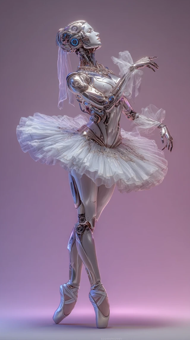 Robot Ballerina Elegant Photorealistic Portrait