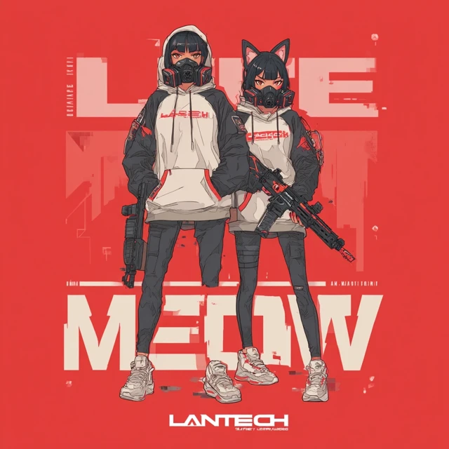 Life Meow Anime Art Featuring Cat Girls and Guns