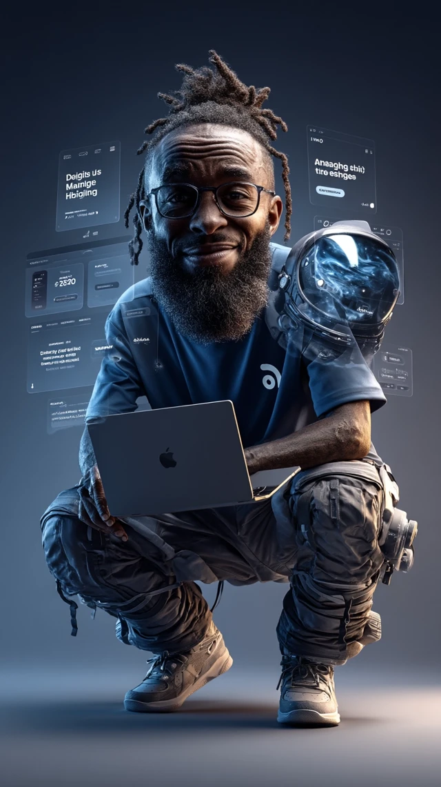 Sci-Fi Business Concept: Digital Marketing and Design