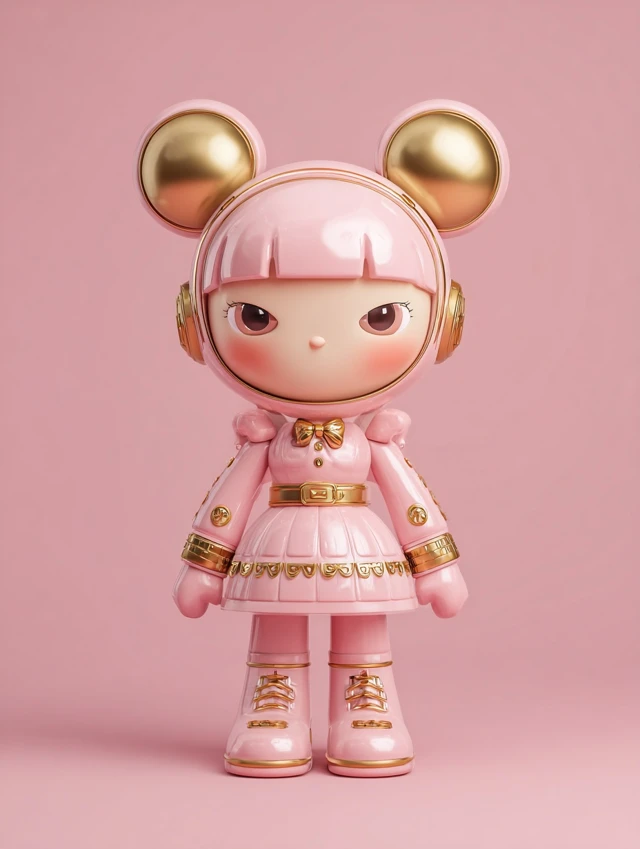 Molly Inspired Blind Box Design Pink and Gold