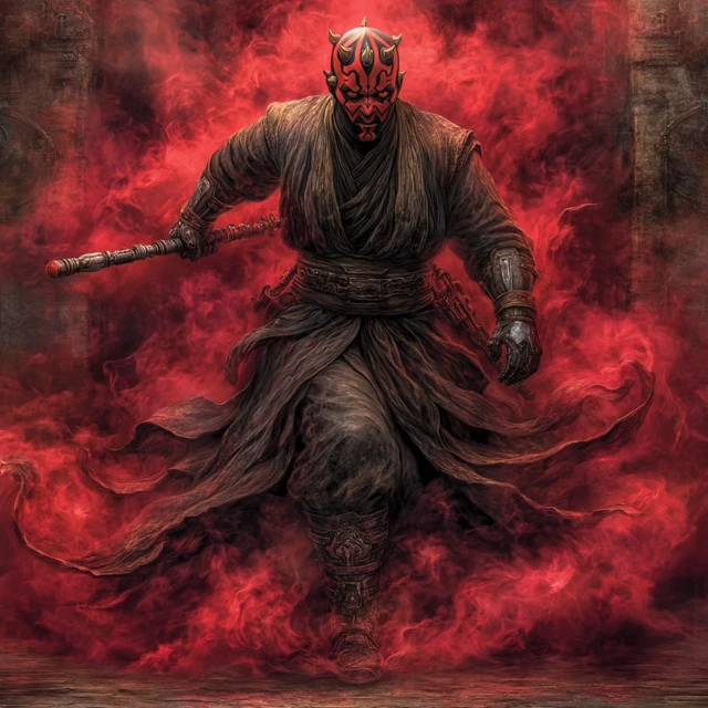 Darth Maul Intense Portrait Star Wars Villain
