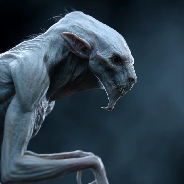 Horror Creature Ghoul Quadruped Concept Art