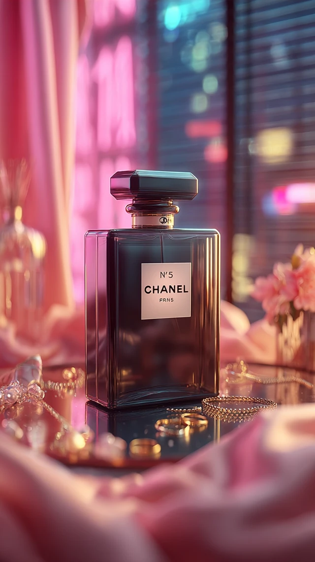 Chanel No 5 Perfume Bottle Luxury Product Photography