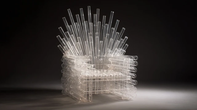 Plastic Tube Throne Chair Unique Design