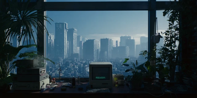 SciFi Tokyo Apartment Window View