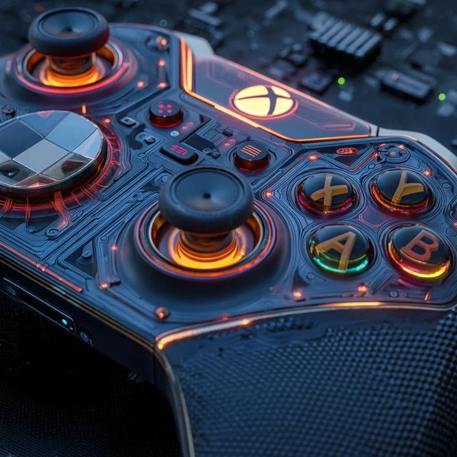 Futuristic Game Controller Photo Realistic Style