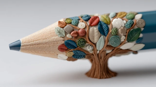 Pencil Tree Illustration Art Music Invention