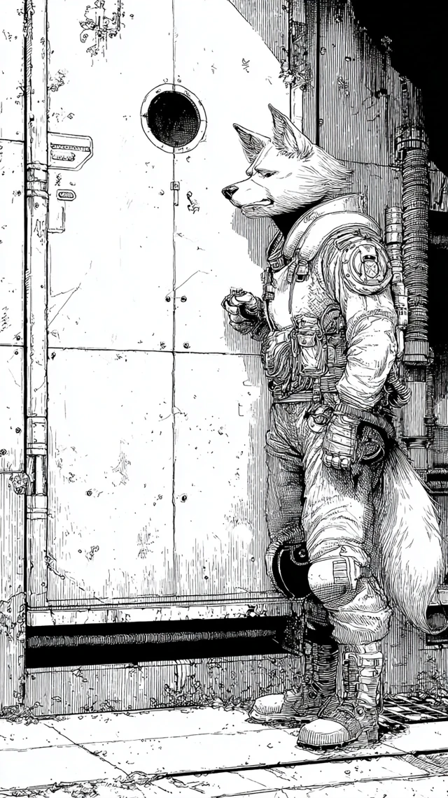 SciFi Anthro Fox Mechanic Graphic Novel Page