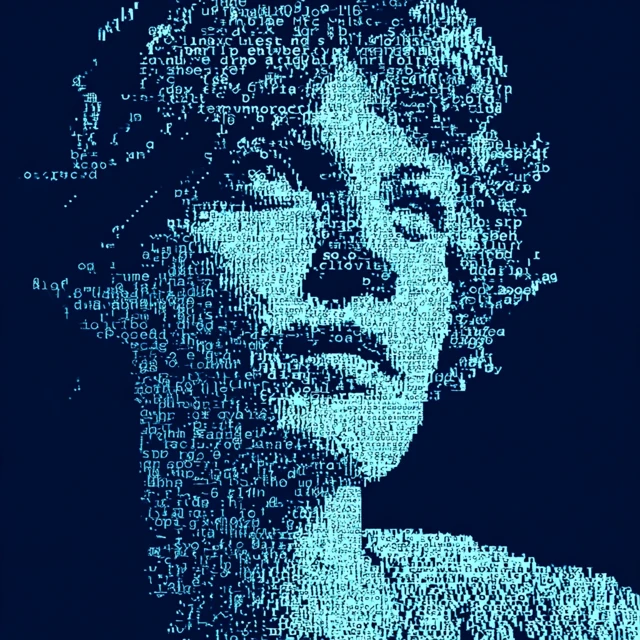 Code Woman Face: Digital Art