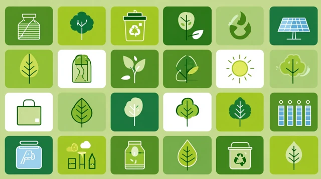 Eco Friendly Icons Vector Set Green Tones