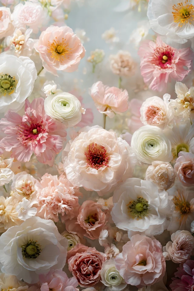 Floral Backdrop in Pastel Colors Beautiful Photography