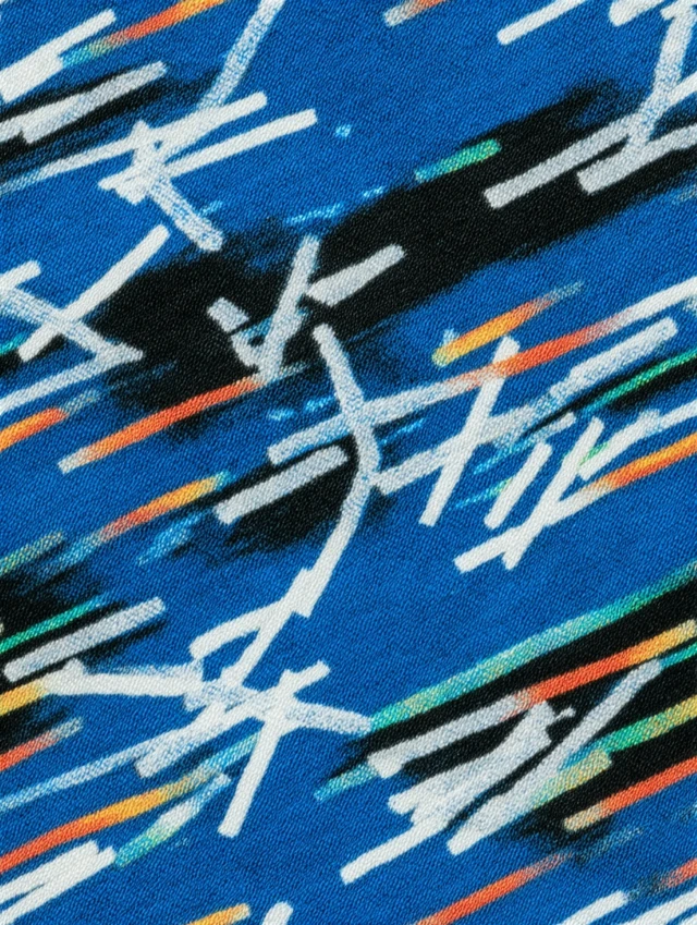 Blue Denim Texture with White Strips Abstract Design