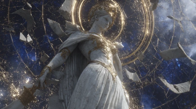 Celestial Figure Divine Farewell 4k