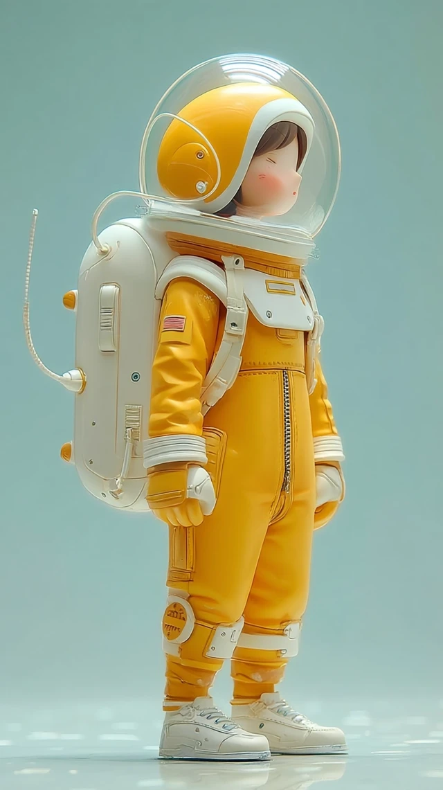 Cute Astronaut Girl Figurine - Collectible Design