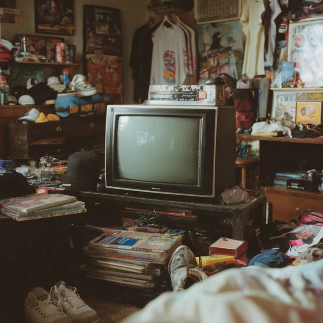 1991 Hip Hop Bedroom with Vintage TV