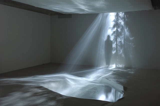 Man Dissolving in Light An Artistic Depiction