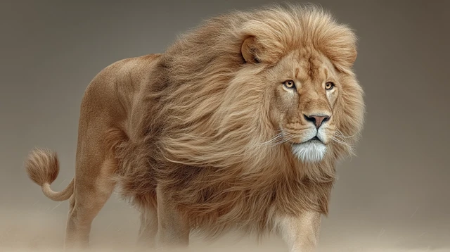 Majestic Lion Portrait King of the Jungle