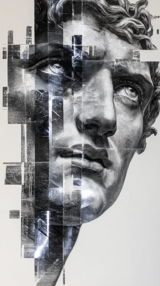 Classic Art Modern Twist Face Portrait