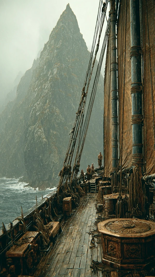 Misty Fjord New Zealand Naval Scene Mountains Seas