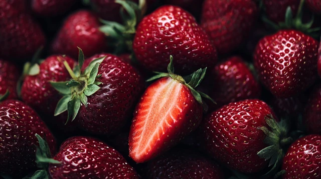 Fresh Strawberries Close Up Detailed and Delicious
