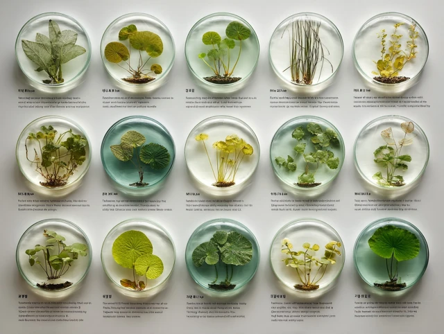Botanical Specimen Display Korean Wetland Plants