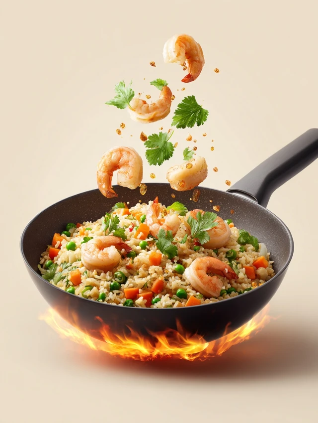Delicious Shrimp Fried Rice with Fresh Ingredients