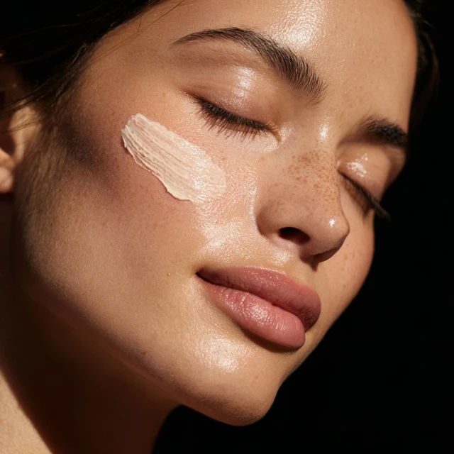 Skincare Demo Dewy Glow Face Close Up Beauty Photography