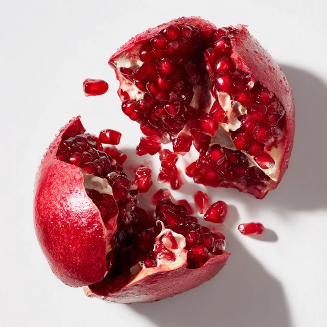 Macro Photography Cracked Pomegranate Juicy Red Fruits