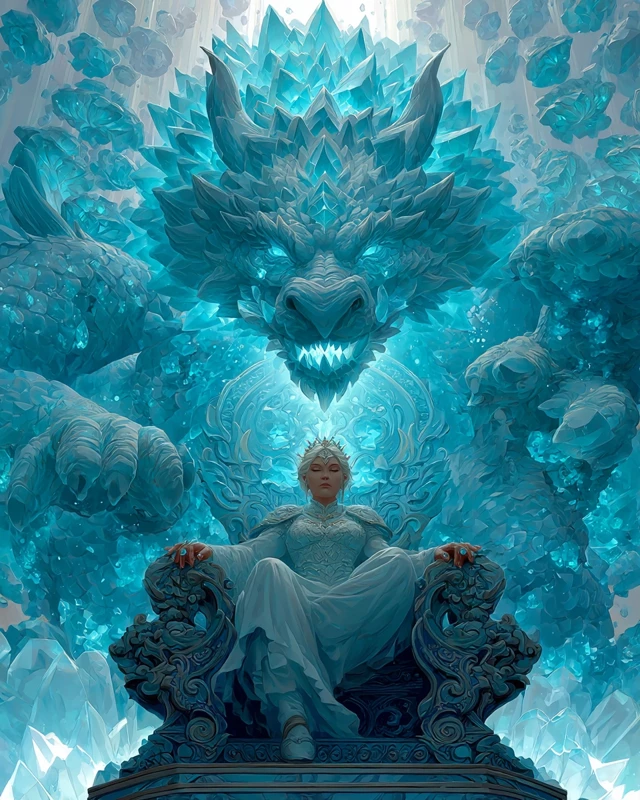 Freyja, Norse Ice Goddess: Epic Fantasy Illustration