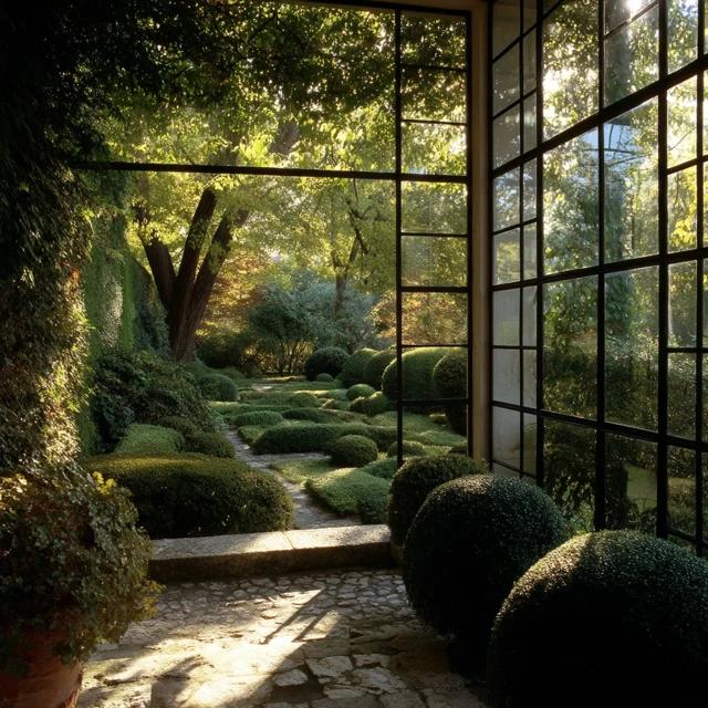 Garden View Sunshine Through Windows