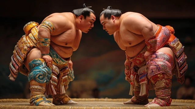 Sumo Clown Match  A Surreal and Colorful Show