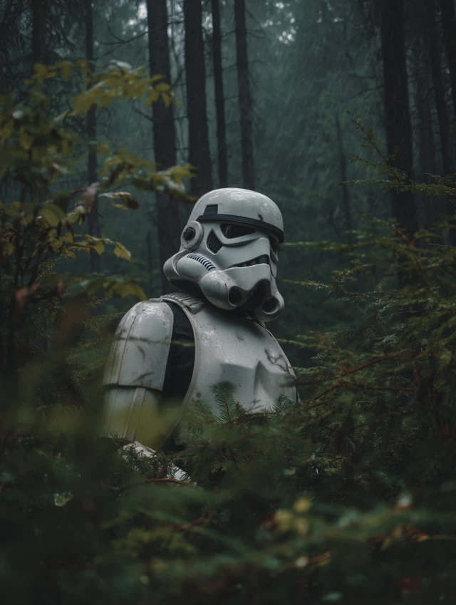 Stormtrooper in a Forest Star Wars Photography