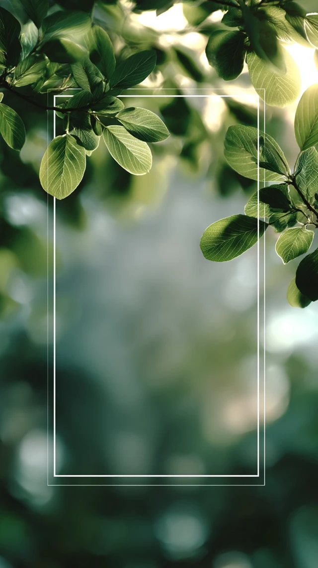Nature Background with Green Leaves and Soft Bokeh