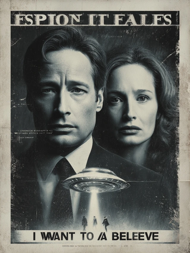 Epstein Files XFiles Poster I Want To Believe
