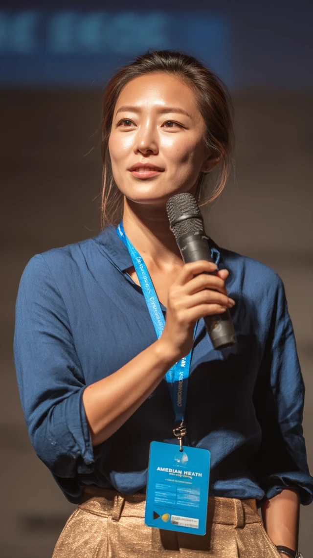 Korean Woman Speaker at Conference: Holistic Health Talk