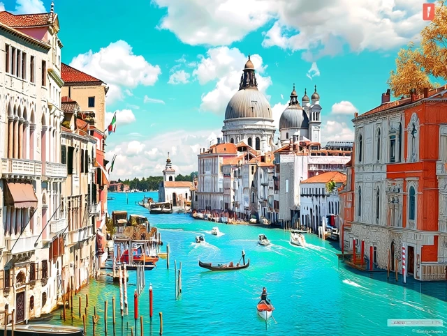 Venice Italy Grand Canal Travel Poster Art